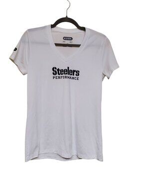 Under Armour NFL Combine Authentic Women Steelers Performance Loose White Tee S